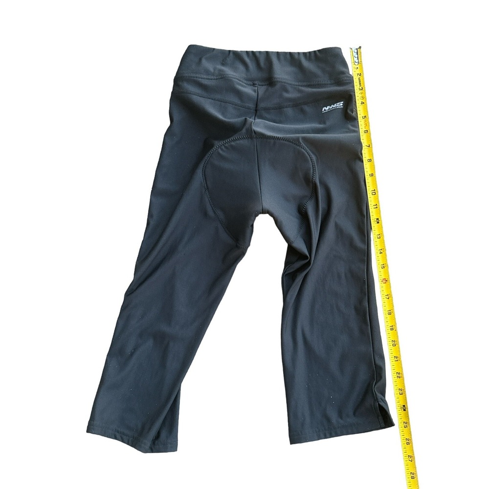 Nishiki Womans Specific Black Capri Padded Cycling Pants 86%Poly/14%SpandSizeMD - Picture 7 of 9